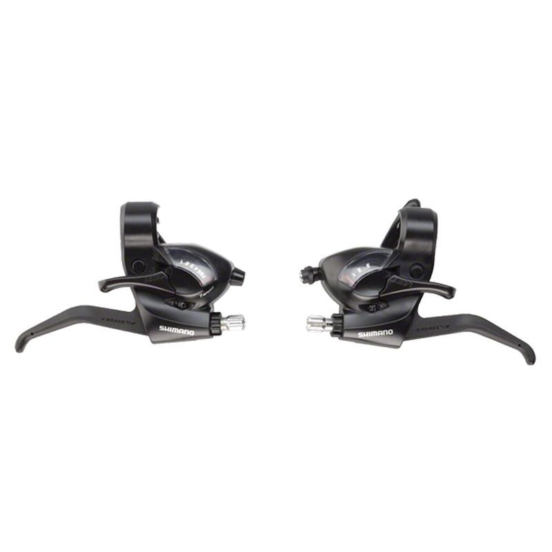 Shimano EF41 3x7-Speed Brake/Shift Lever Set w/OT-SIS40 Derailleur Cable Black