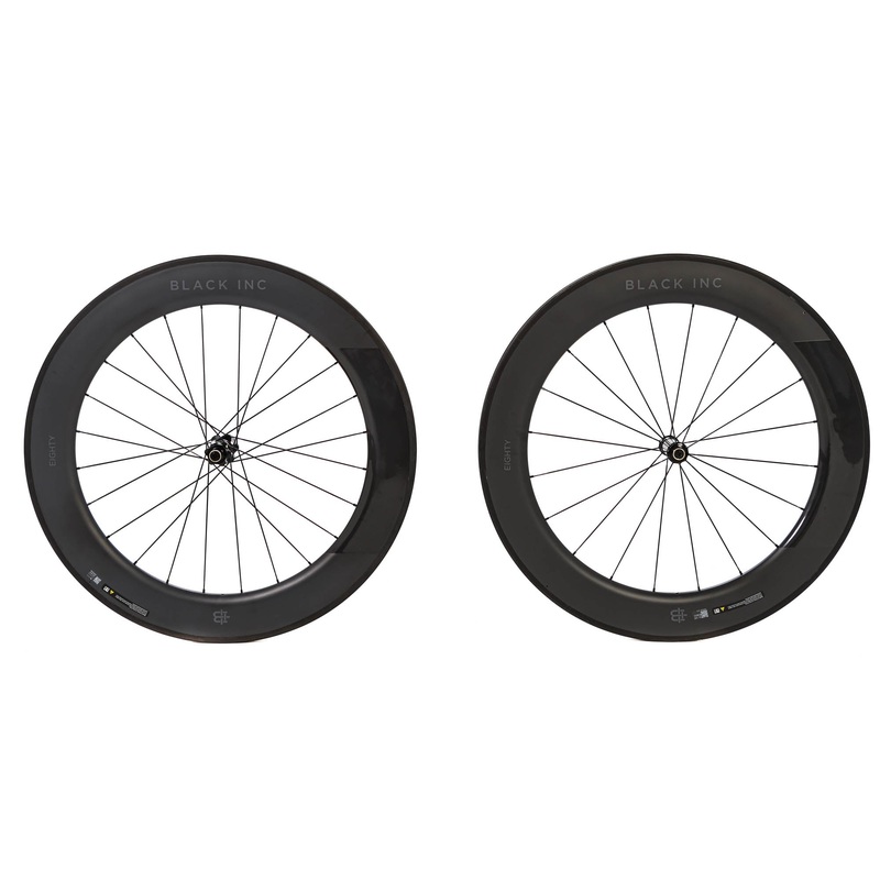 Black Inc 80mm Tubular Carbon Wheelset 2022, Shimano Freehub